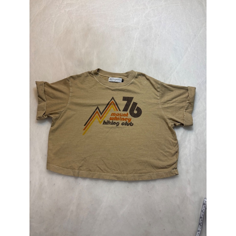 Girl Dangerous Mount Whitney Hiking Club 76 Graphic Cropped T Shirt Women's Med.